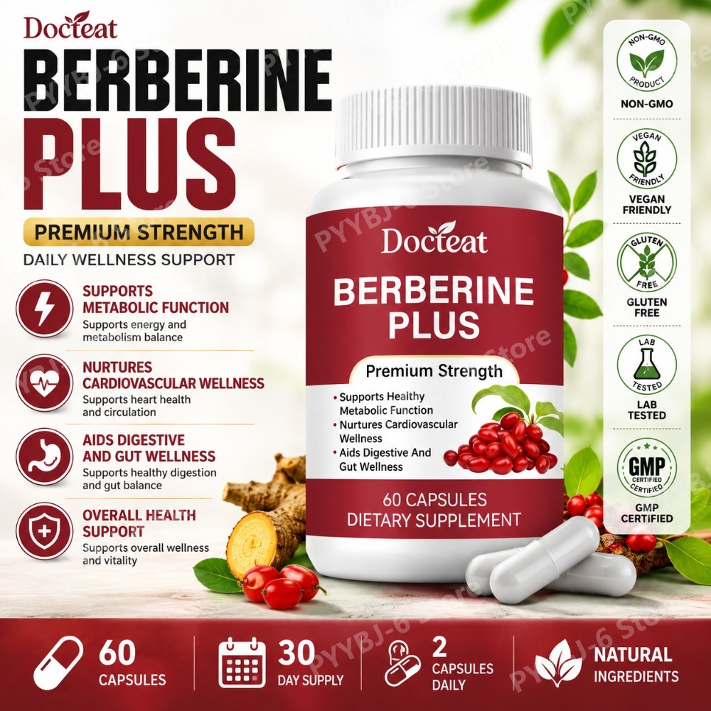 Herbal Wellness - Berberine Plus Supplement 60Capsules Premium Strength