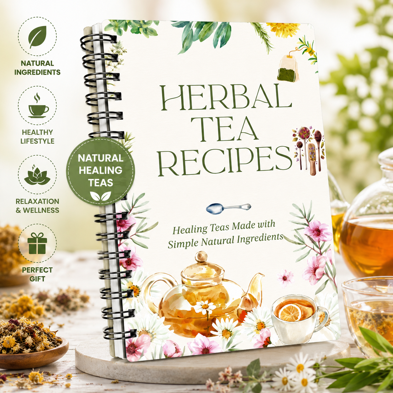 Wellness Herbal Tea Blends - Herbal Tea Recipes Book – Natural