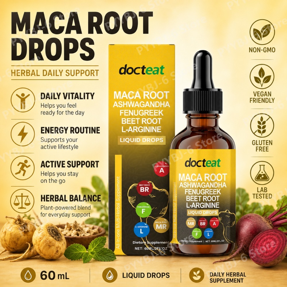 Herbal Wellness Drops - Maca Root Beet Root L-Arginine Liquid