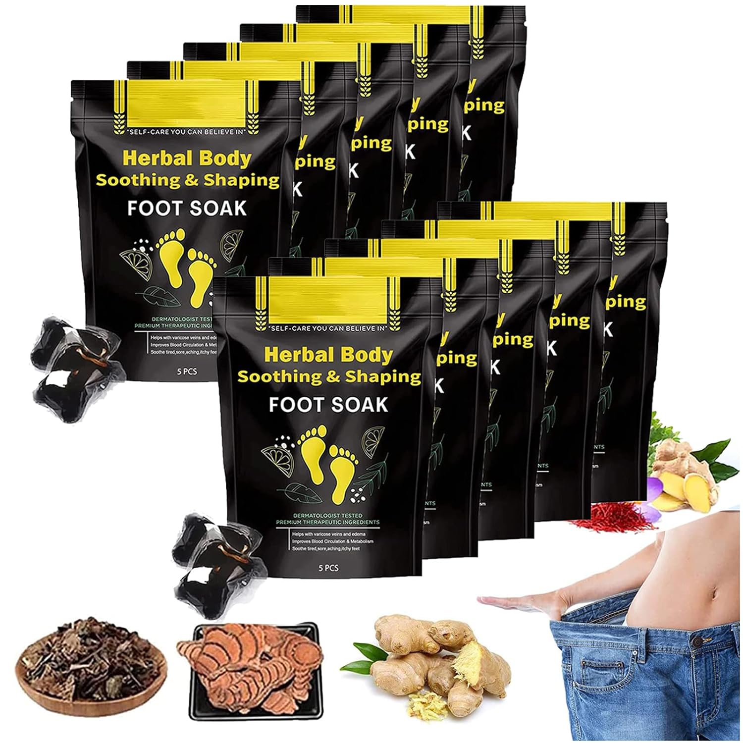 Herbal Wellness - 50Pcs Herbal Detox Cleansing Foot Soak