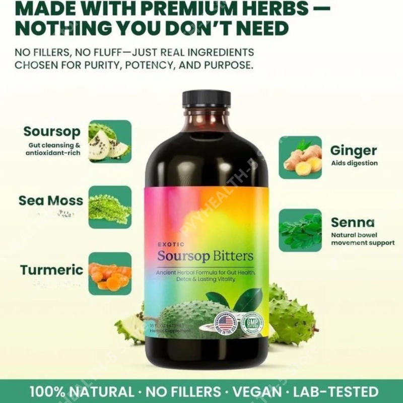 Soursop Bitters Drops Liquid O – обзор и цена Herbal Wellness Drops