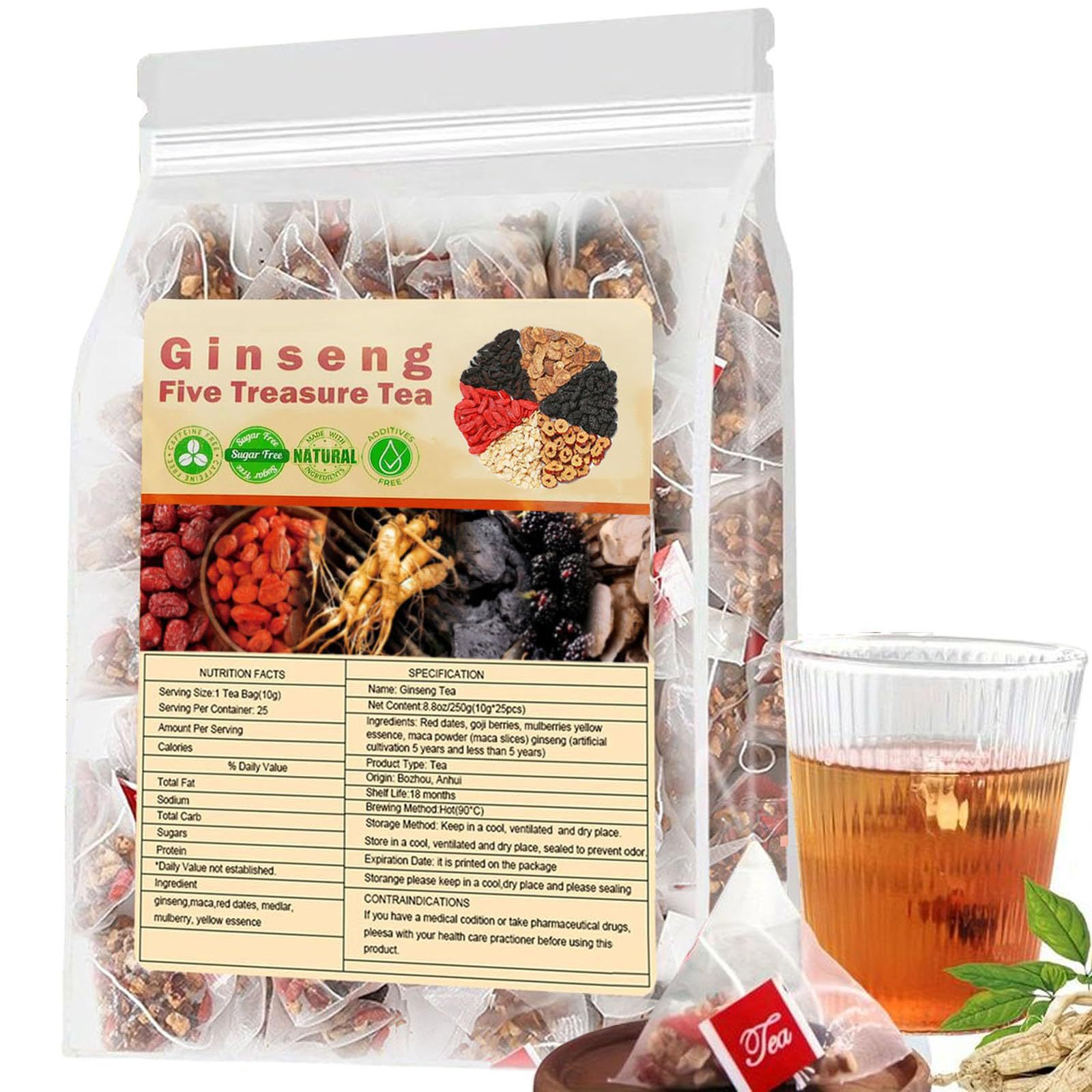Ginseng Five Treasures Tea Kid – обзор и цена Herbal Wellness